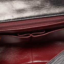 Pre Owned Chanel Black Quilted Lambskin Leather Square Classic Flap Bag