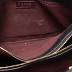 Pre Owned Chanel Black Quilted Leather CC Chain Tote