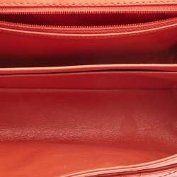 Pre Owned Chanel Red Patent Leather Reissue Double Compartment Flap Bag