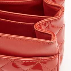 Pre Owned Chanel Red Patent Leather Reissue Double Compartment Flap Bag