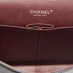 Pre Owned Chanel Black Quilted Caviar Leather Jumbo Classic Double Flap Bag