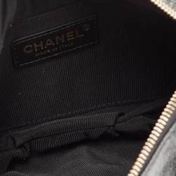 Pre Owned Chanel Black Quilted Glossy Leather Bi Classic Belt Bag