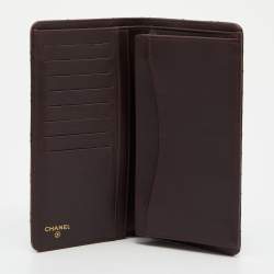 Chanel Black Quilted Caviar Leather L Yen Continental Wallet