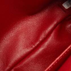 Pre Owned Chanel Red Lipstick Quilted Leather Reissue 2.55 Classic 226 Flap Bag