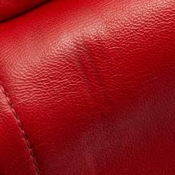 Pre Owned Chanel Red Lipstick Quilted Leather Reissue 2.55 Classic 226 Flap Bag