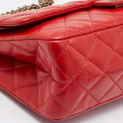 Pre Owned Chanel Red Lipstick Quilted Leather Reissue 2.55 Classic 226 Flap Bag