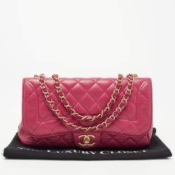 Pre Owned Chanel Red Quilted Leather Medium Mademoiselle Chic Flap Bag