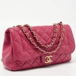 Pre Owned Chanel Red Quilted Leather Medium Mademoiselle Chic Flap Bag