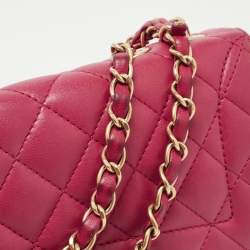 Pre Owned Chanel Red Quilted Leather Medium Mademoiselle Chic Flap Bag
