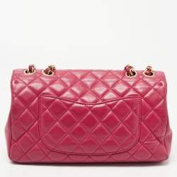 Pre Owned Chanel Red Quilted Leather Medium Mademoiselle Chic Flap Bag