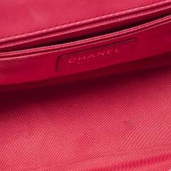 Pre Owned Chanel Red Quilted Leather Medium Mademoiselle Chic Flap Bag