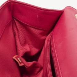 Pre Owned Chanel Red Quilted Leather Medium Mademoiselle Chic Flap Bag