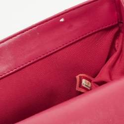 Pre Owned Chanel Red Quilted Leather Medium Mademoiselle Chic Flap Bag