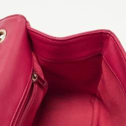 Pre Owned Chanel Red Quilted Leather Medium Mademoiselle Chic Flap Bag