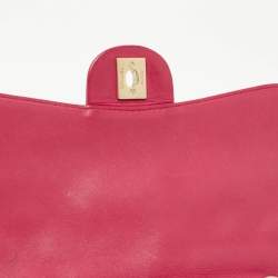 Pre Owned Chanel Red Quilted Leather Medium Mademoiselle Chic Flap Bag
