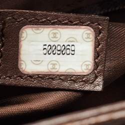 Pre Owned Chanel Brown Caviar Leather Vintage CC Turnlock Chain Tote