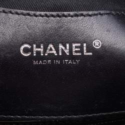 Pre Owned Chanel Grey Ombre Quilted Patent Leather Medium Just Mademoiselle Bowler Bag