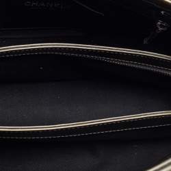 Pre Owned Chanel Grey Ombre Quilted Patent Leather Medium Just Mademoiselle Bowler Bag