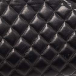 Pre Owned Chanel Black Quilted Leather Timeless Clutch