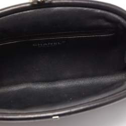 Pre Owned Chanel Black Quilted Leather Timeless Clutch