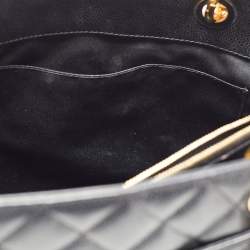 Pre Owned Chanel Black Quilted Caviar Leather GST Tote