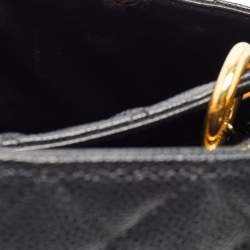 Pre Owned Chanel Black Quilted Caviar Leather GST Tote