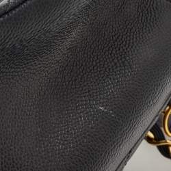 Pre Owned Chanel Black Quilted Caviar Leather GST Tote