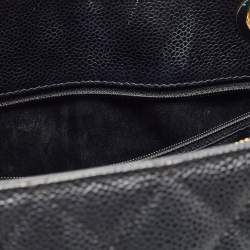 Pre Owned Chanel Black Quilted Caviar Leather GST Tote
