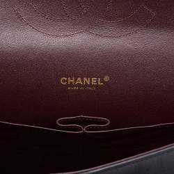 Pre Owned Chanel Black Quilted Leather Maxi Classic Double Flap Bag