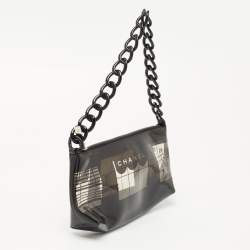 Pre Owned Chanel Black Vinyl Maison Window Print Bag