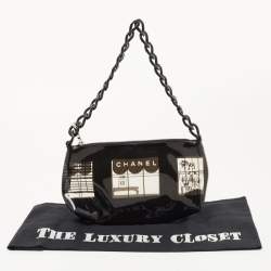 Pre Owned Chanel Black Vinyl Maison Window Print Bag