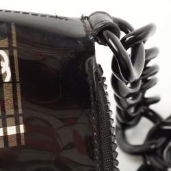 Pre Owned Chanel Black Vinyl Maison Window Print Bag