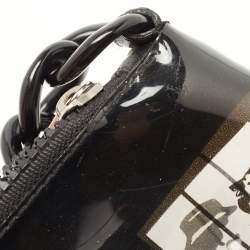 Pre Owned Chanel Black Vinyl Maison Window Print Bag