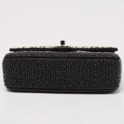 Pre Owned Chanel Tri Color Faux Pearl Classic Flap Bag