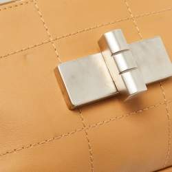 Pre Owned Chanel Beige Quilted Leather Mademoiselle Lock Flap Shoulder Bag