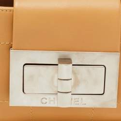 Pre Owned Chanel Beige Quilted Leather Mademoiselle Lock Flap Shoulder Bag