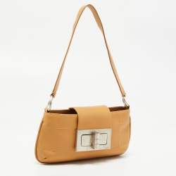 Pre Owned Chanel Beige Quilted Leather Mademoiselle Lock Flap Shoulder Bag