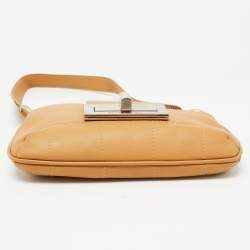 Pre Owned Chanel Beige Quilted Leather Mademoiselle Lock Flap Shoulder Bag