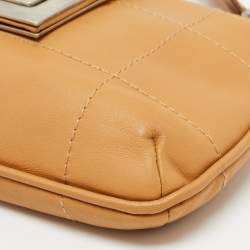 Pre Owned Chanel Beige Quilted Leather Mademoiselle Lock Flap Shoulder Bag
