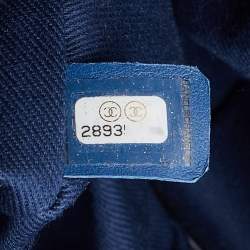 Pre Owned Chanel Blue Quilted Canvas and Leather Travel Duffel Bag