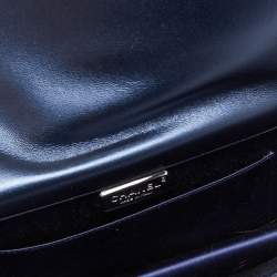 Pre Owned Chanel Navy Blue Sequins and Suede Boy Clutch
