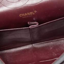 Pre Owned Chanel Black Quilted Caviar Leather Jumbo Classic Double Flap Bag