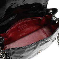 Chanel Vintage Black Leather Chain Flap Bag