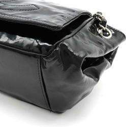 Chanel Vintage Black Leather Chain Flap Bag