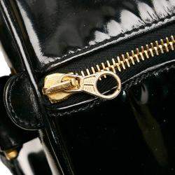 Pre Owned Chanel Vintage Black Patent Leather CC Duffel Bag