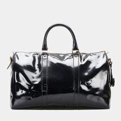 Pre Owned Chanel Vintage Black Patent Leather CC Duffel Bag