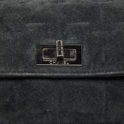 Pre Owned Chanel Dark Green Suede Puzzle Reissue Chain Links Shoulder Bag