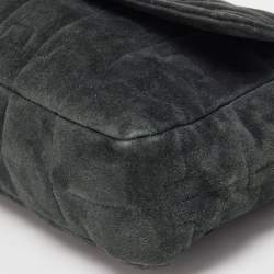Pre Owned Chanel Dark Green Suede Puzzle Reissue Chain Links Shoulder Bag