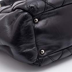 Pre Owned Chanel Black Quilted Leather CC Chain Shoulder Bag