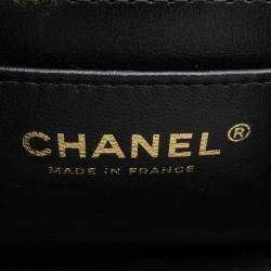 Chanel Black Lambskin Top Handle Mini Flap Bag